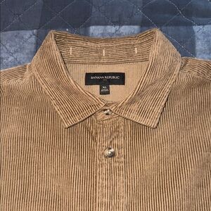 Banana Republic Tan Corduroy Button-Up
